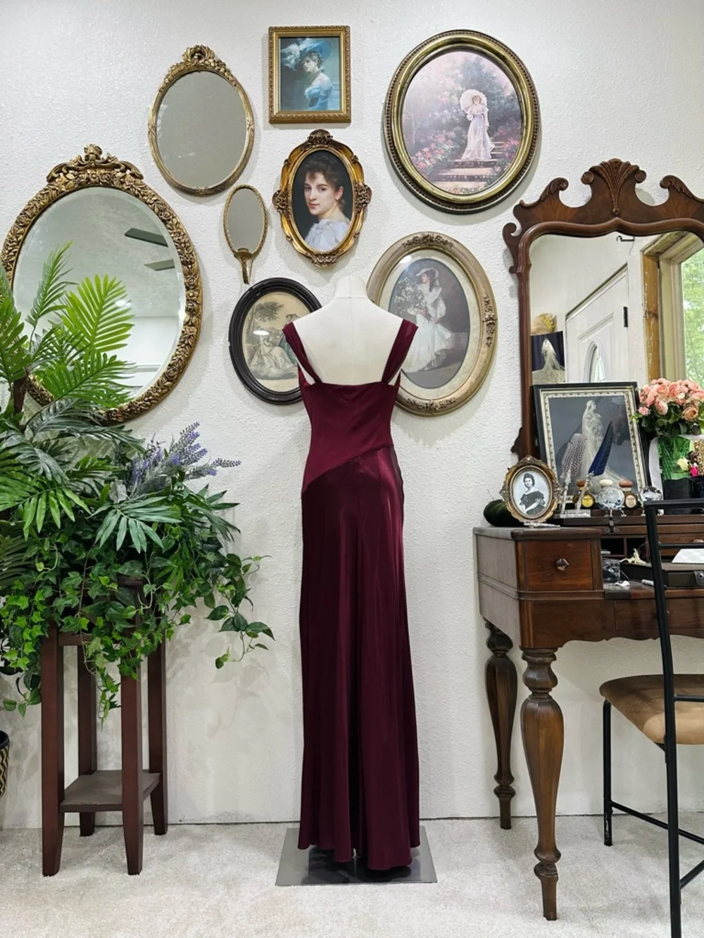 Windsor Off-Shoulder Burgundy Maxi Dress - Picture 12 of 13